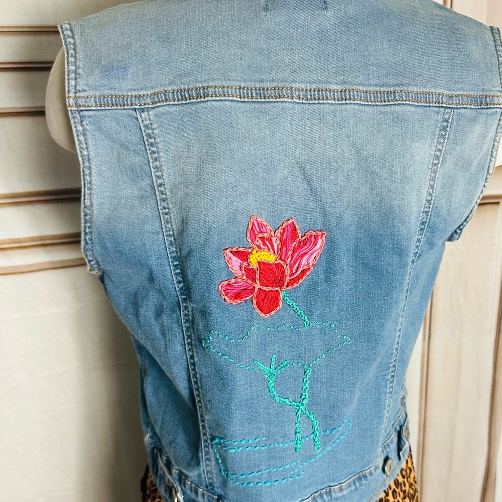 Light Blue Denim Vest - Picture 3 of 11
